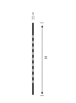 Lochblech, Lüftungsblech Aluminium eloxiert 280 x 30mm
